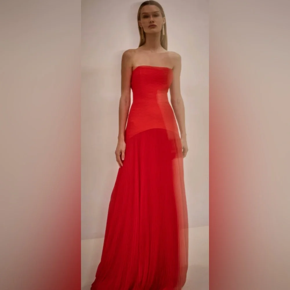 Alexis NWOT Sunniva Strapless Pleated Gown - Picture 9 of 15